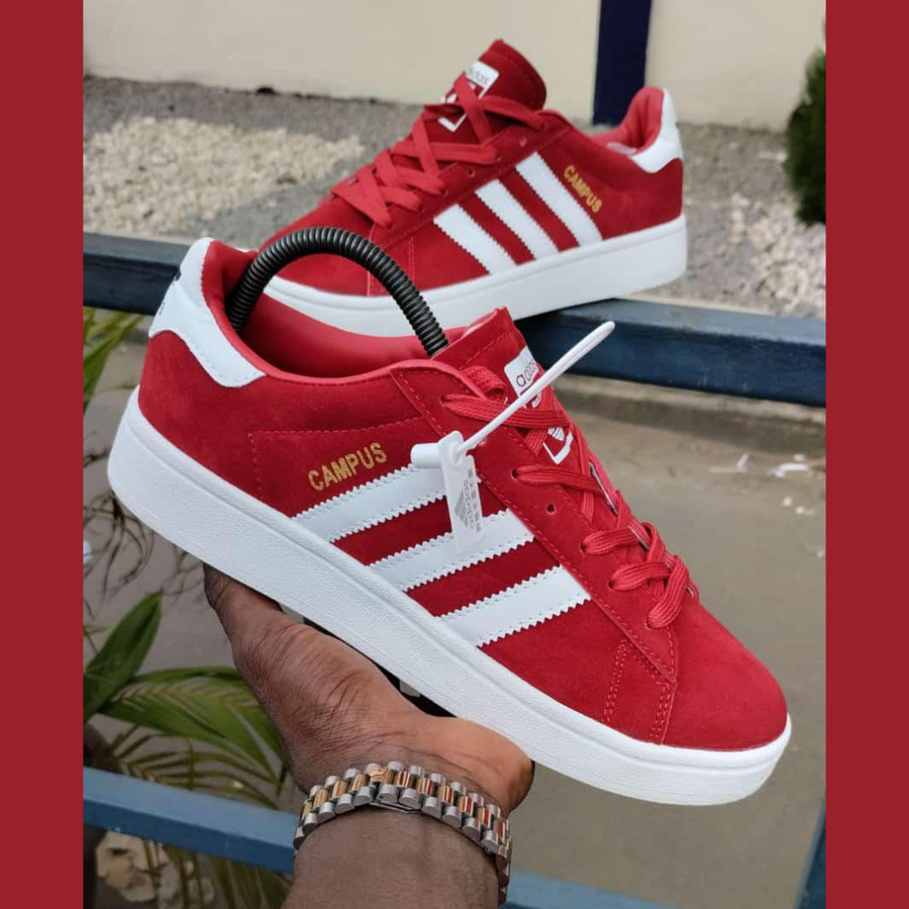 Sneakers Adidas Campus - Rouge Éclatant avec Détails Blancs