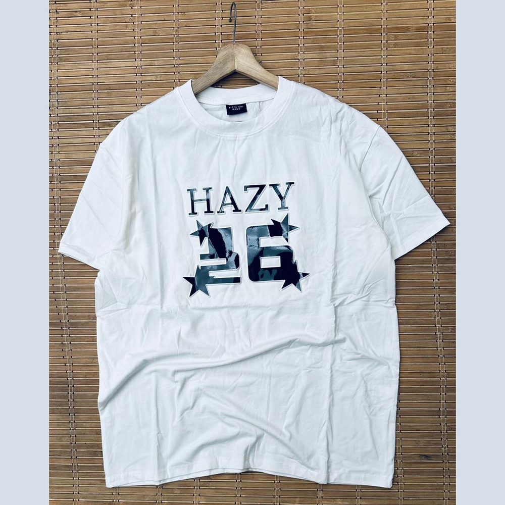 T-shirt Blanc “HAZY 28” - Style Audacieux et Confort Premium