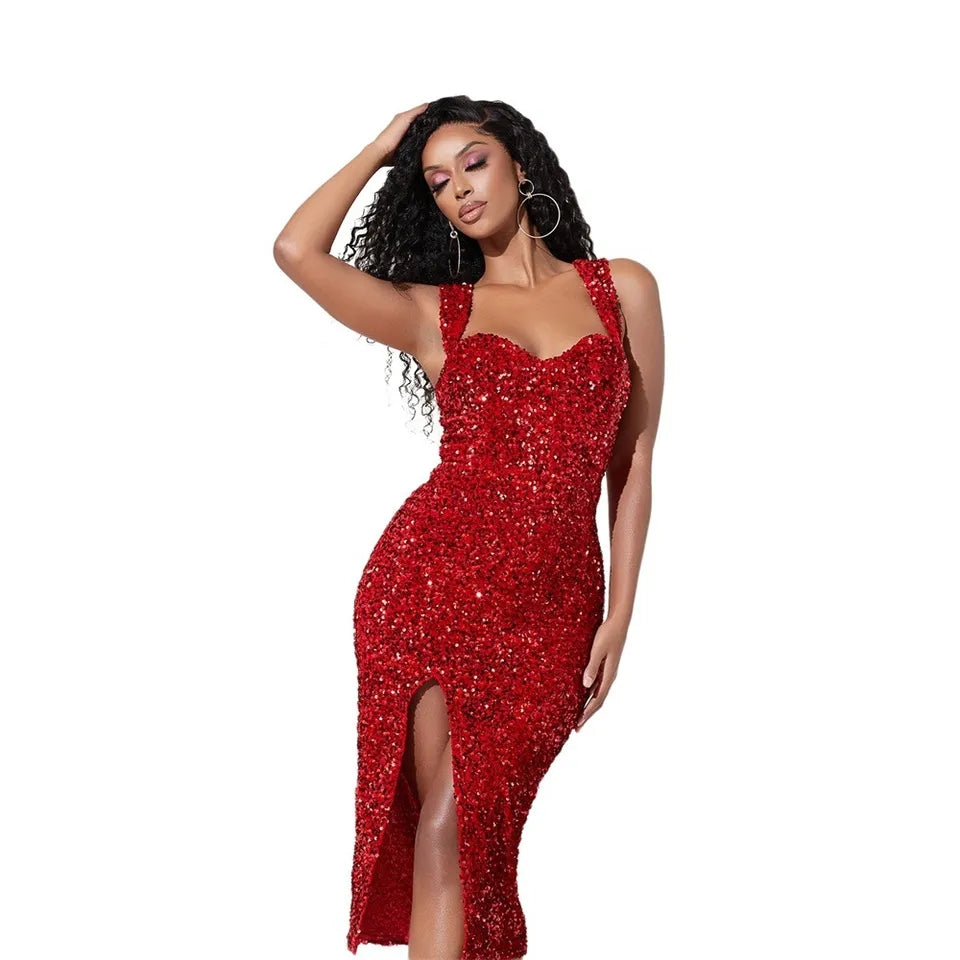 robe sexy à paillettes - dblstoreci