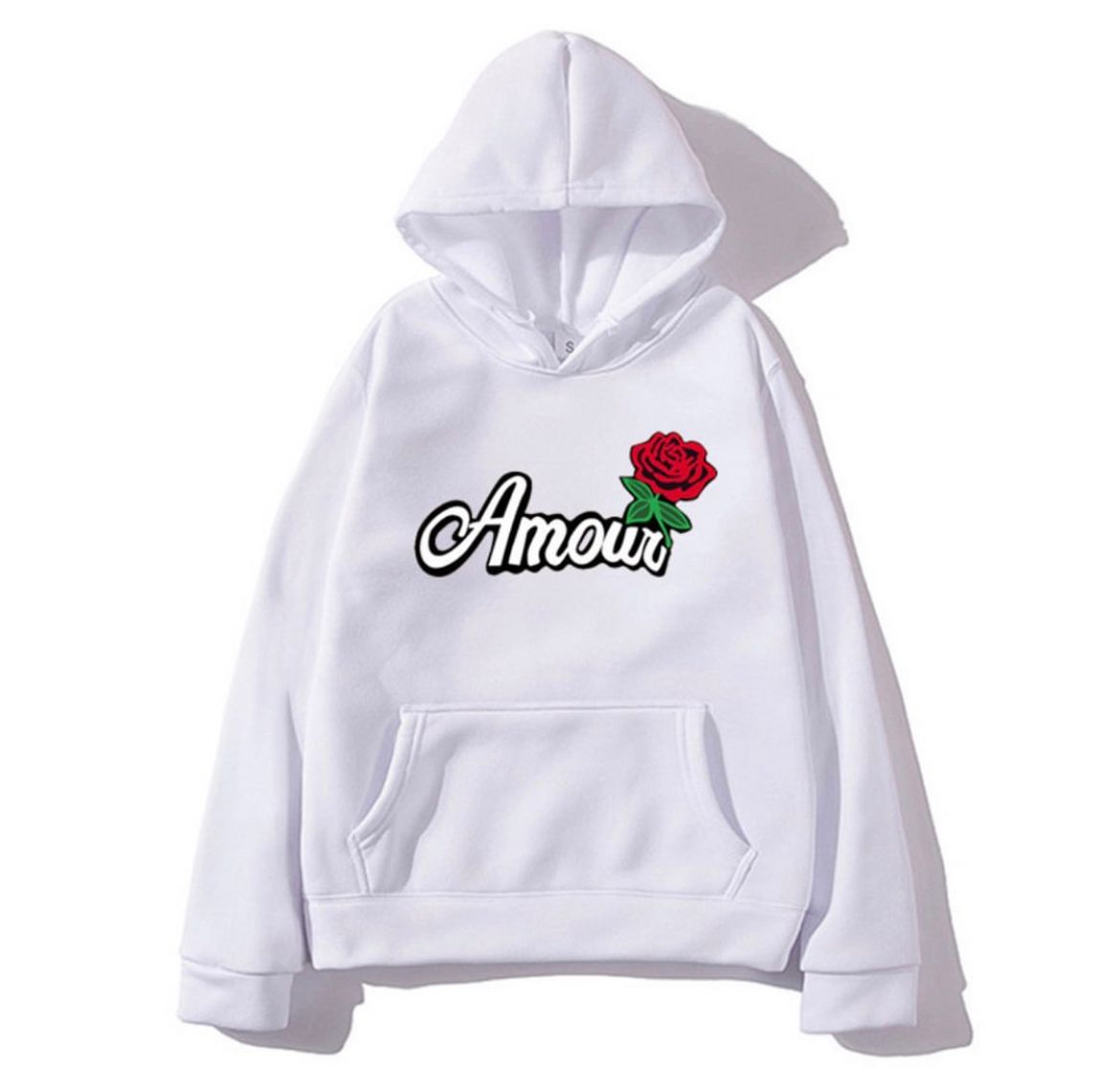 Pull en coton imprimé amour et rose, fabriqué aux États-Unis - Achetez maintenant pour ajouter une touche de romance à votre style - dblstoreci