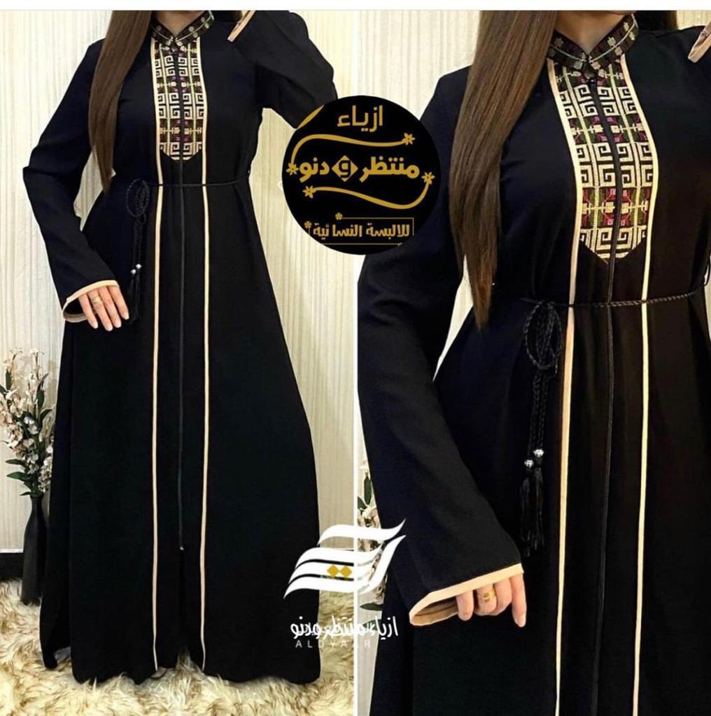 Abaya de Dubaï noire avec broderies : un vêtement élégant et confortable pour vos occasions spéciales